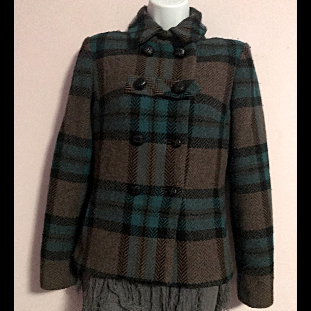 L.A.M.B. Tartan Peacoat